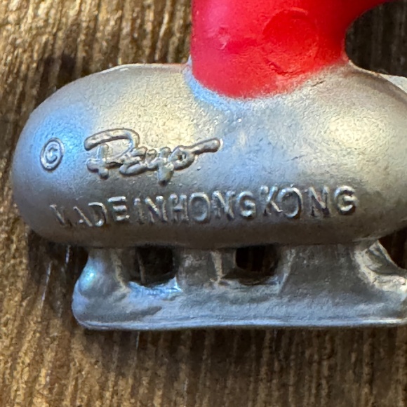 RARE 1970s SMURF Ice Skater & Bell Holiday Figurines Peyo S.E.P.P. Alderbrook - Picture 9 of 9